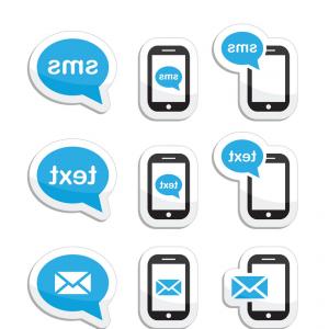 300x300 Mobile Icon With Text Message Speech Bubble Vector Newwaysys