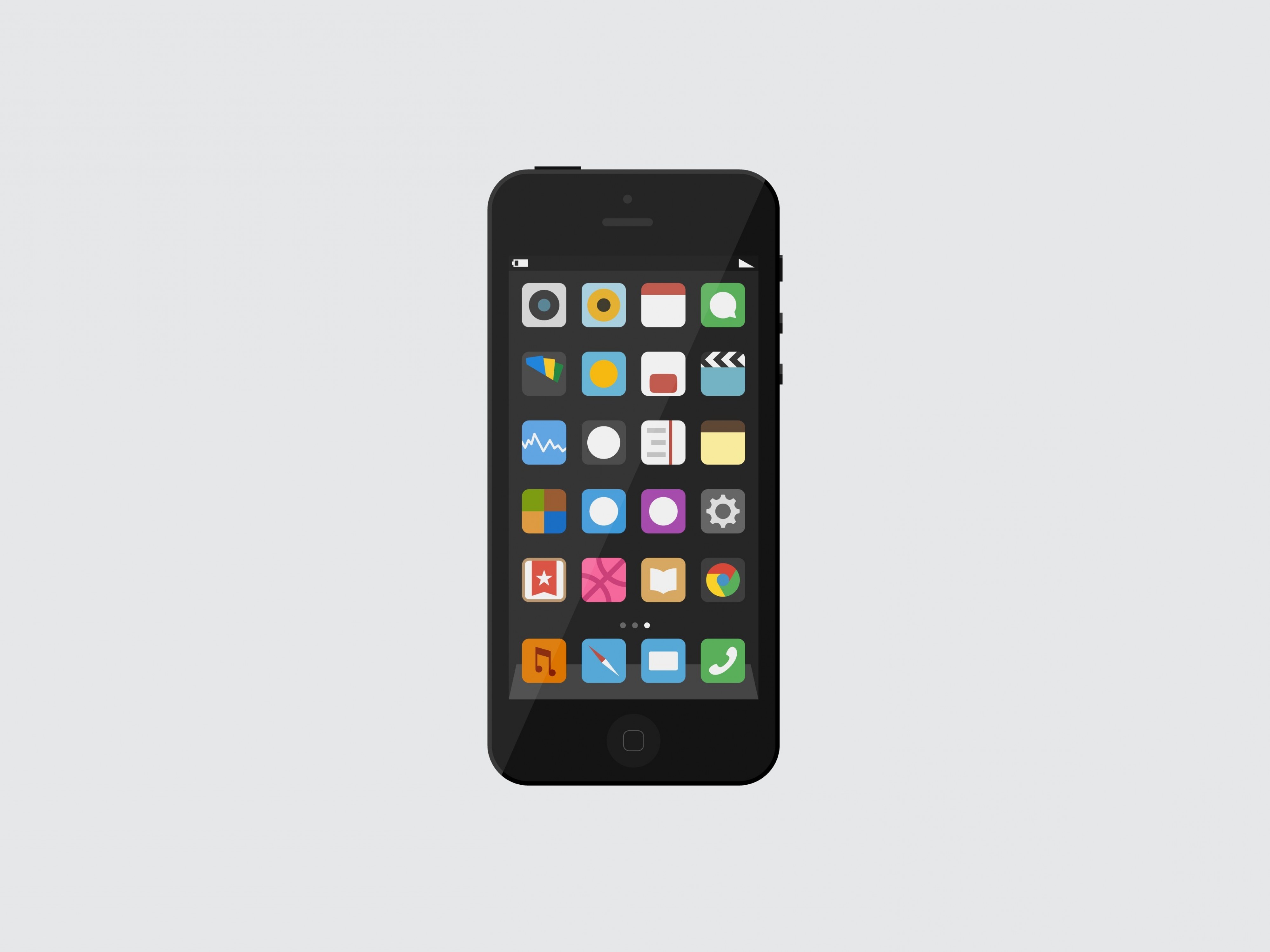 Flat Ios Iphone Mockup Vector Cultracing 3998x2998 Flat Ios Iphone Mockup Vector Cultracing