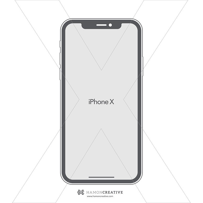 Iphone X Vector Mockup 850x850 Iphone X Vector Mockup