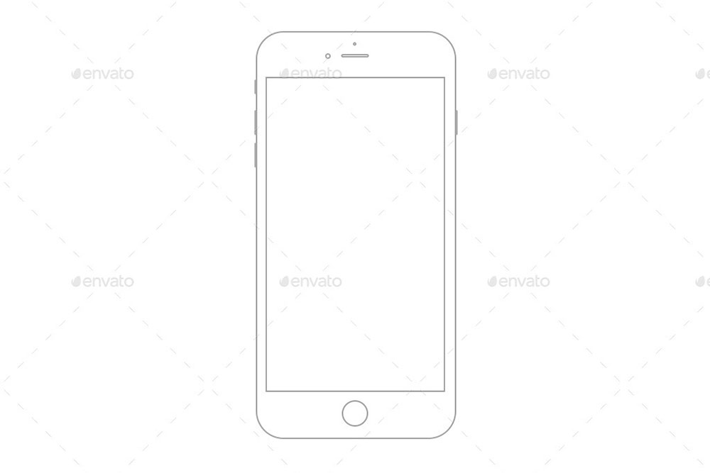 1000x667 Iphone Outline Mockups For Excellent Design Presentation