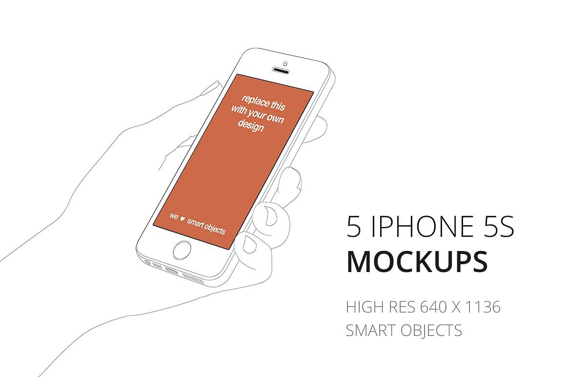 1160x772 Outlined Iphone Mockups