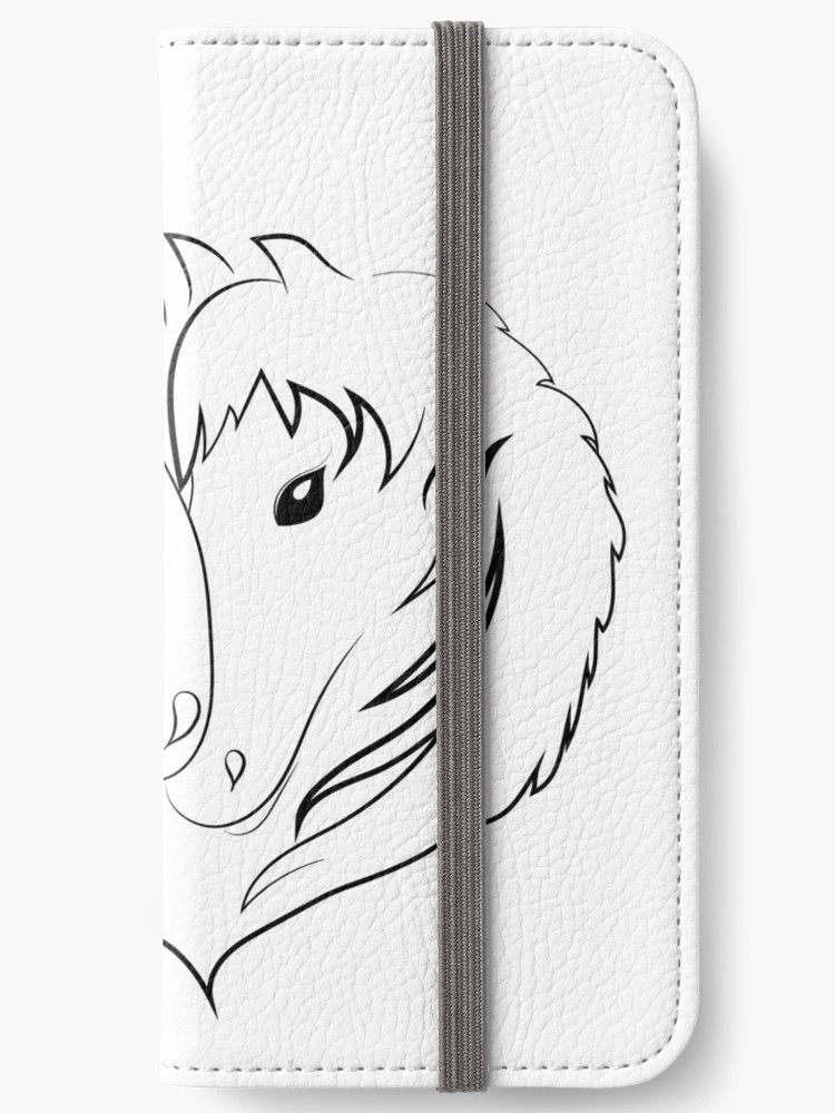 750x1000 Vector Image Of Two Horses On Heart Shape Iphone Wallet