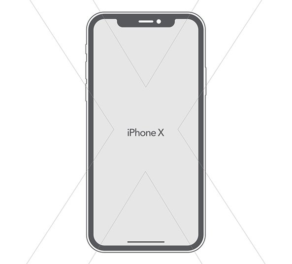 593x536 Iphone X Vector Mockup