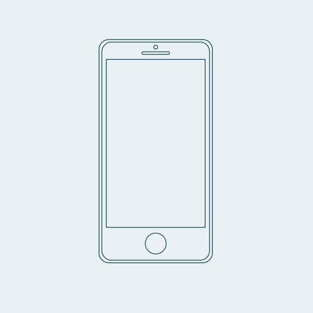 450x450 Smartphone Outline Icon In Iphone Style Royalty Free Vector