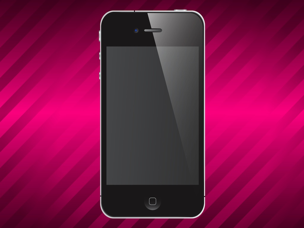 1024x767 Shiny I Phone Vector Art Graphics