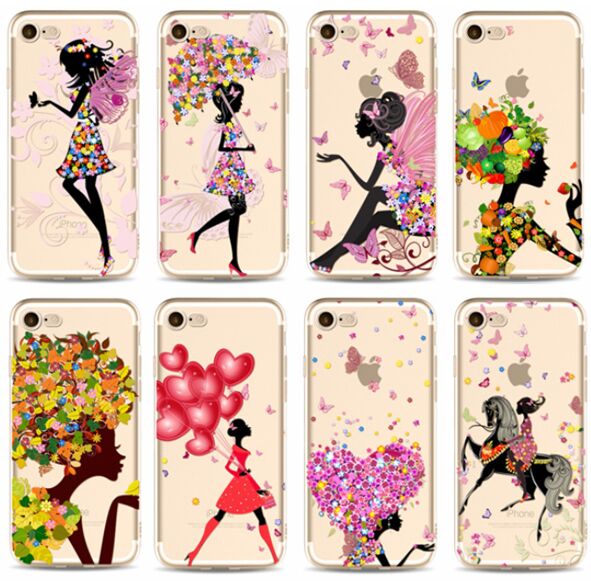 591x581 For Iphone Xs Max Xr X Plus Cover Girls Vector Silhouette