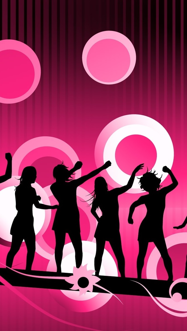 640x1136 People Silhouette Vector Purple Background Iphone