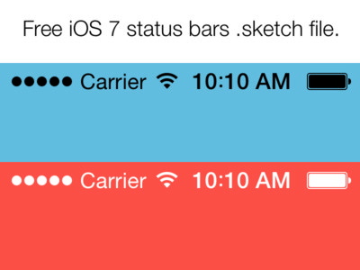 400x300 Free Ios Status Bars