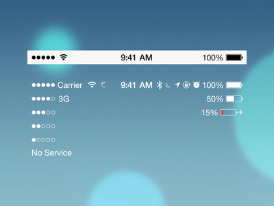400x300 Free Ios Iphone Ipad Statusbar Free Vector, Icons
