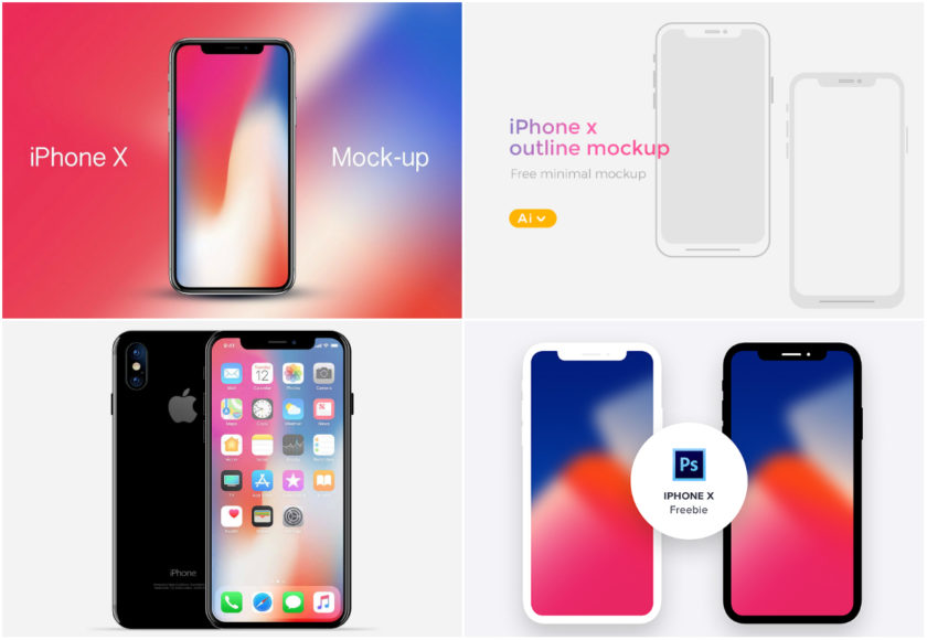 840x580 Free Iphone X Mockups For Photoshop, Sketch Illustrator