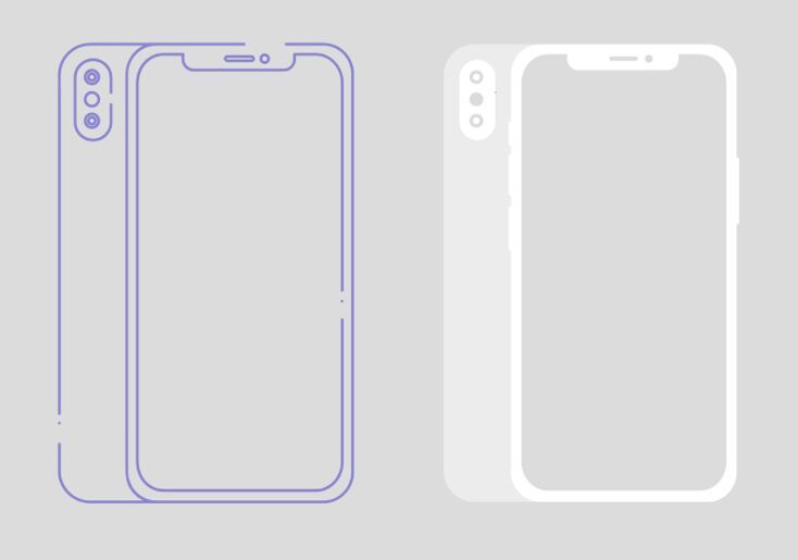 Free Minimal Iphone X Wireframe Template Vector 734x515 Free Minimal Iphone X Wireframe Template Vector