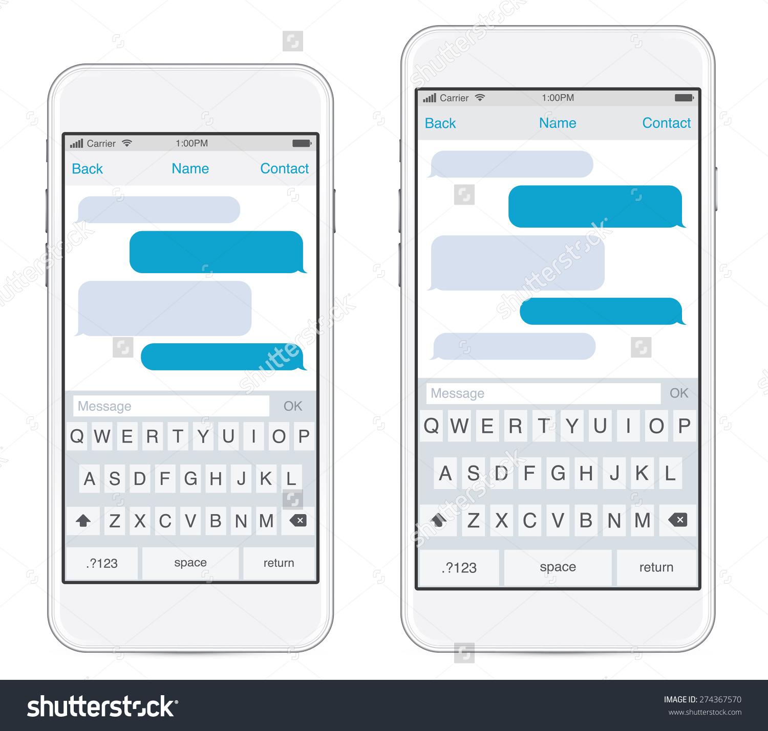 text message vector art for iphone
