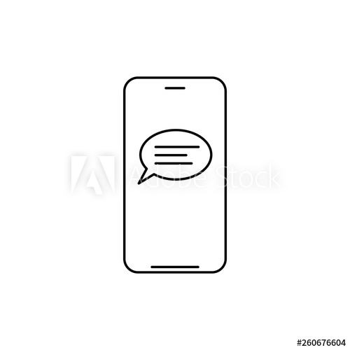 Mobile Phone Chat Message Line Icon Linear Style Sign For Mobile 500x500 Mobile Phone Chat Message Line Icon Linear Style Sign For Mobile