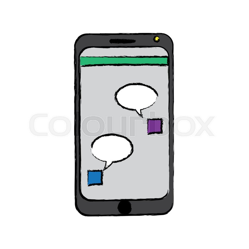 Smartphone Bubble Chat Dialog Device Stock Vector Colourbox 800x800 Smartphone Bubble Chat Dialog Device Stock Vector Colourbox