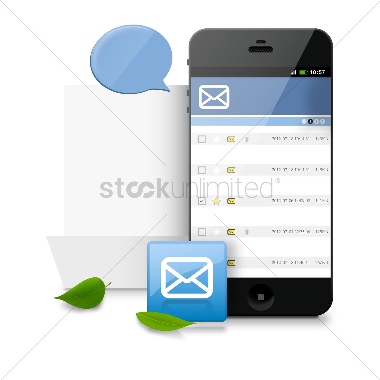Smartphone With Chat Bubble Vector Image 1300x1300 Smartphone With Chat Bubble Vector Image