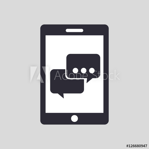 Hand Holding Smartphone And Bubble Chat Vector Illustration 500x500 Hand Holding Smartphone And Bubble Chat Vector Illustration