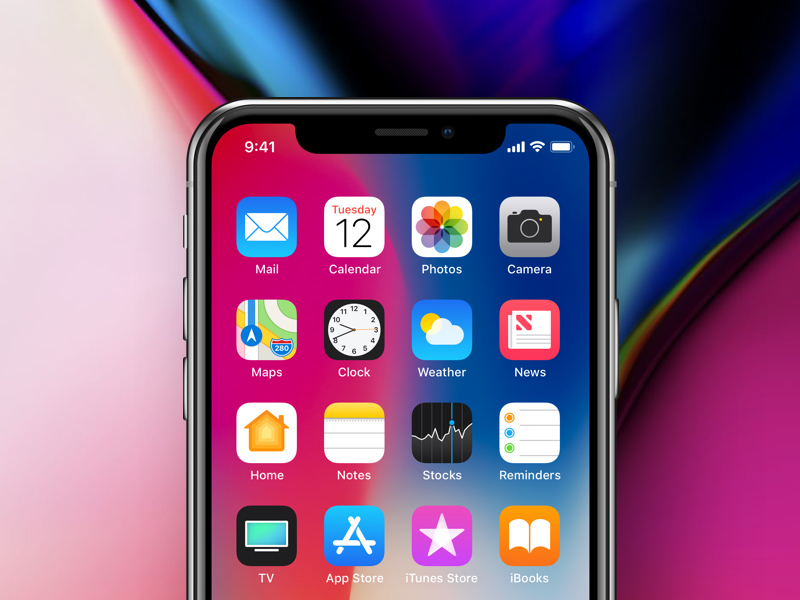 800x600 Iphone X In Vector Freebie