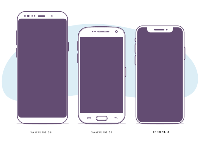 660x463 Free Flat Galaxy And Iphone X Vector Illustration Free