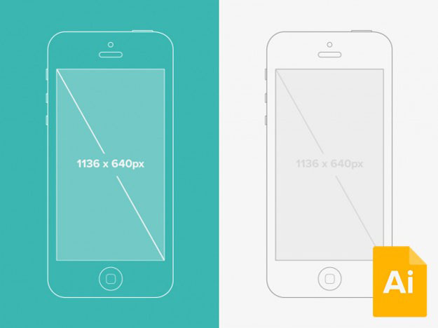 625x468 Illustrator Iphone Wireframe Mockup