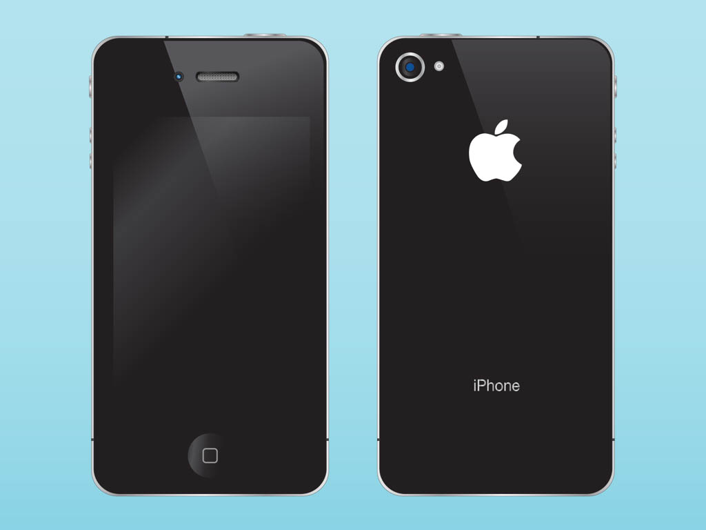 1024x768 Apple I Phone Illustration Vector Art Graphics