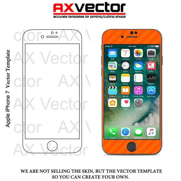 600x600 Iphone Vector Template, Accurate Contour Cut For Skins Or Decals