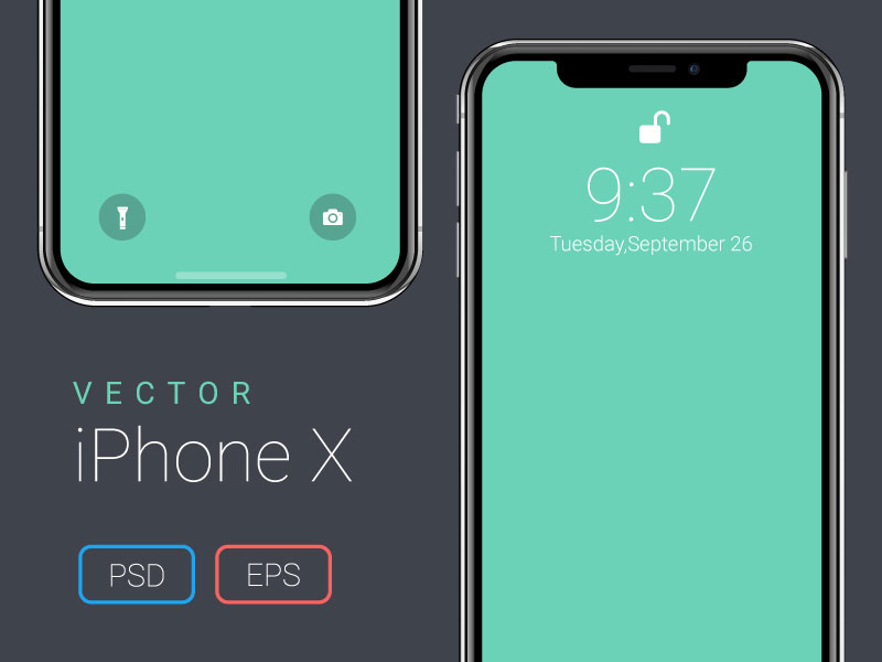 800x600 Vector Iphone X Mockup