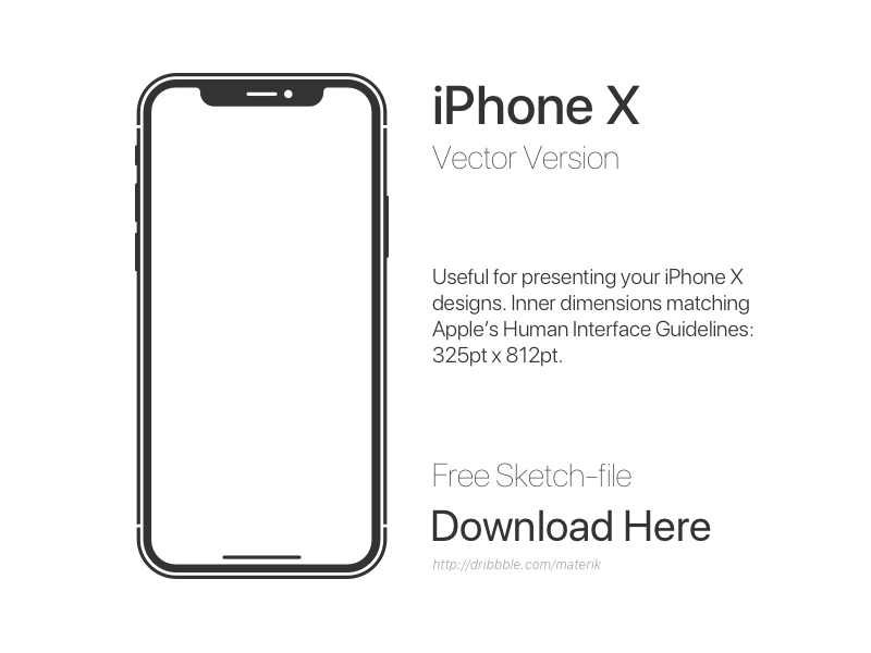 800x600 Iphone X Vector Sketch