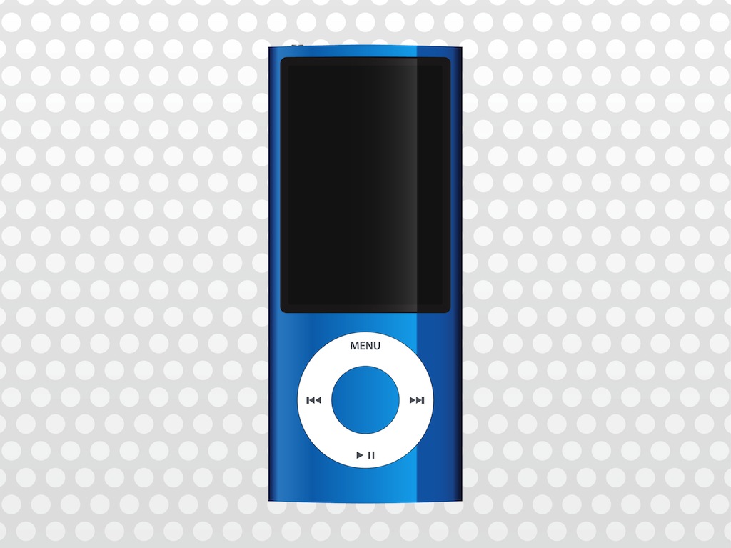 1024x767 Blue I Pod Nano Vector Art Graphics