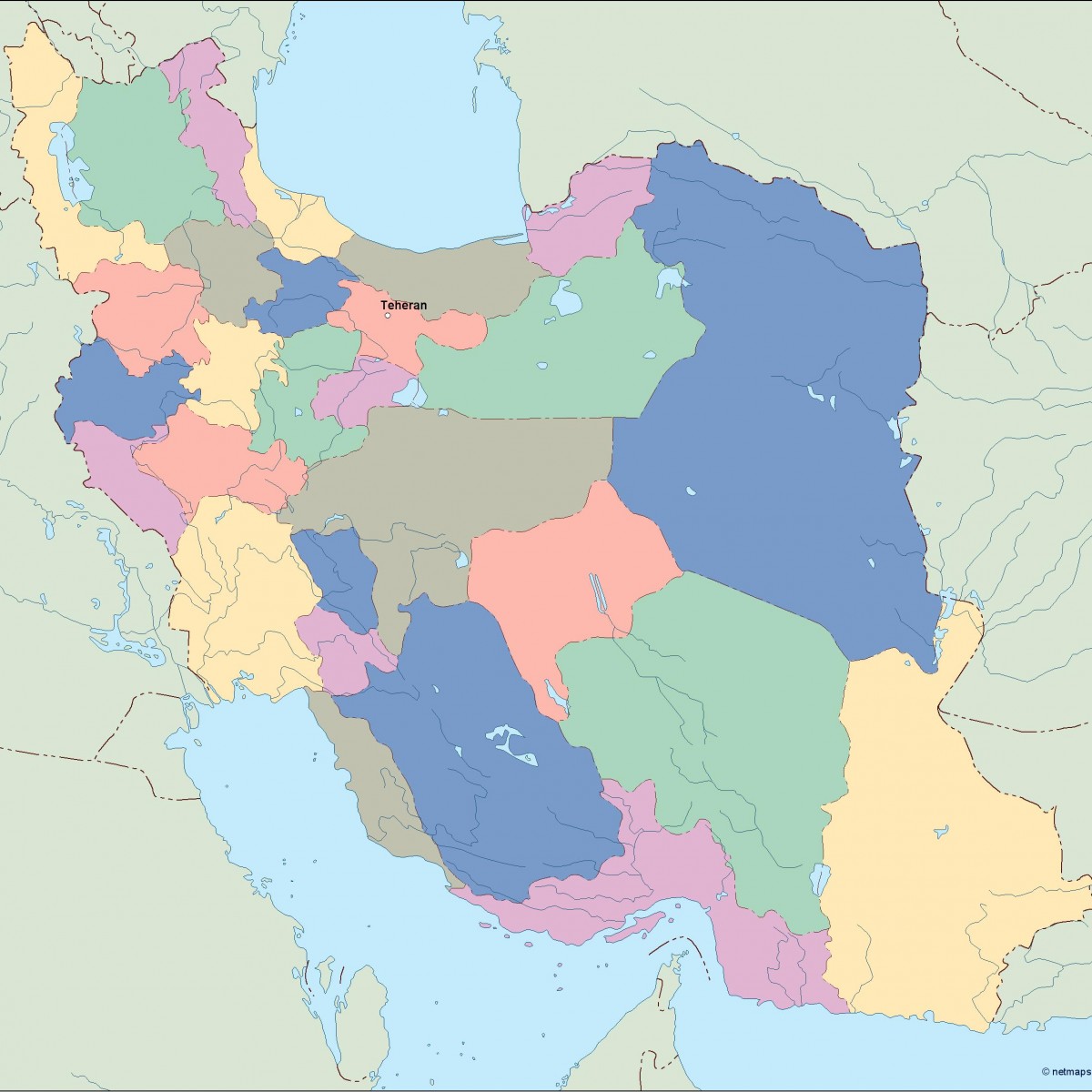 1200x1200 Iran Vector Map Order And Download Iran Vector Map