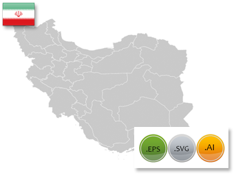 340x255 Ir Iran Province Ostan Vector Map