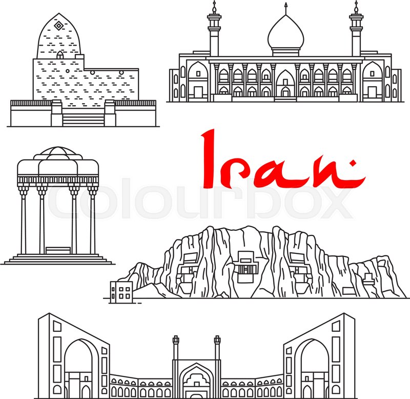 Iran Architecture And Landmarks Vector Stock Vector Colourbox 800x778 Iran Architecture And Landmarks Vector Stock Vector Colourbox