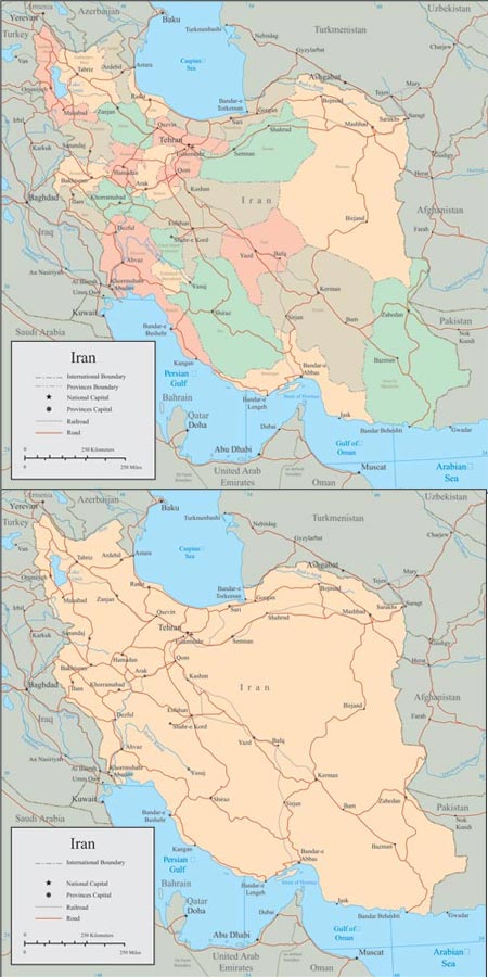 Iran Vector Maps 450x900 Iran Vector Maps