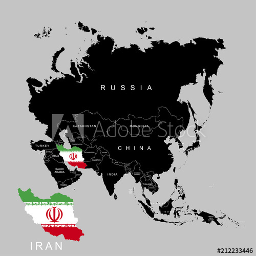Territory Of Iran On Asia Continent Flag Of Iran Vector 500x500 Territory Of Iran On Asia Continent Flag Of Iran Vector