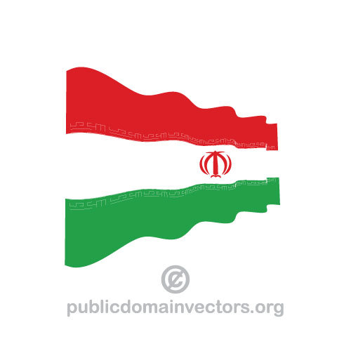 Waving Iranian Vector Flag 500x500 Waving Iranian Vector Flag