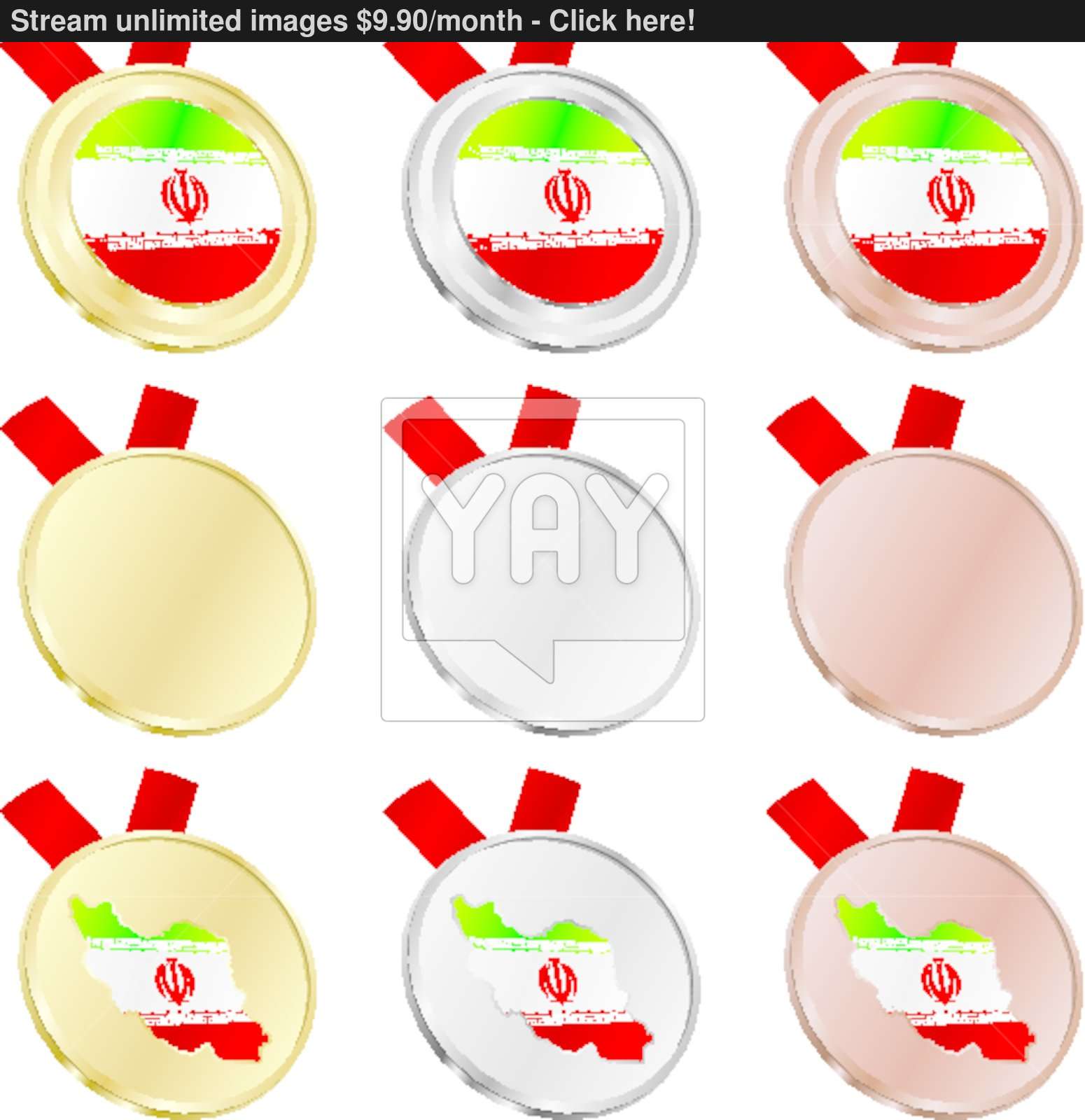 Iran Vector Flag In Medal Shapes Vector 1550x1600 Iran Vector Flag In Medal Shapes Vector