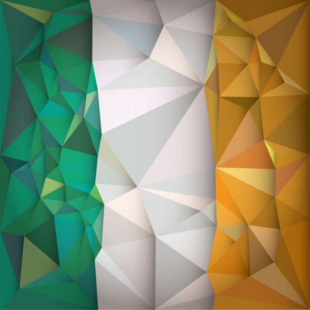 626x626 Low Poly Ireland Flag Vector Free Download