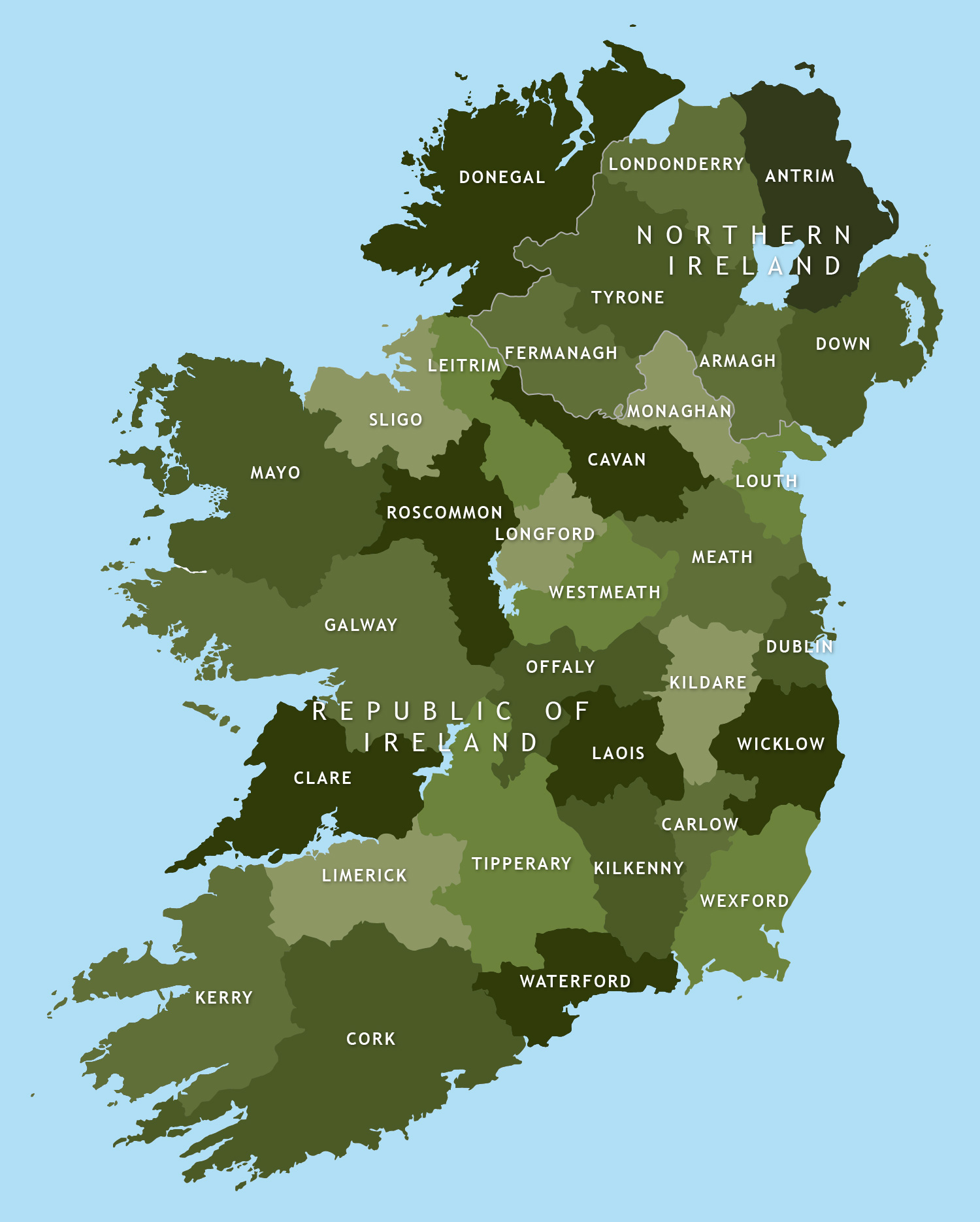карта северной ирландии