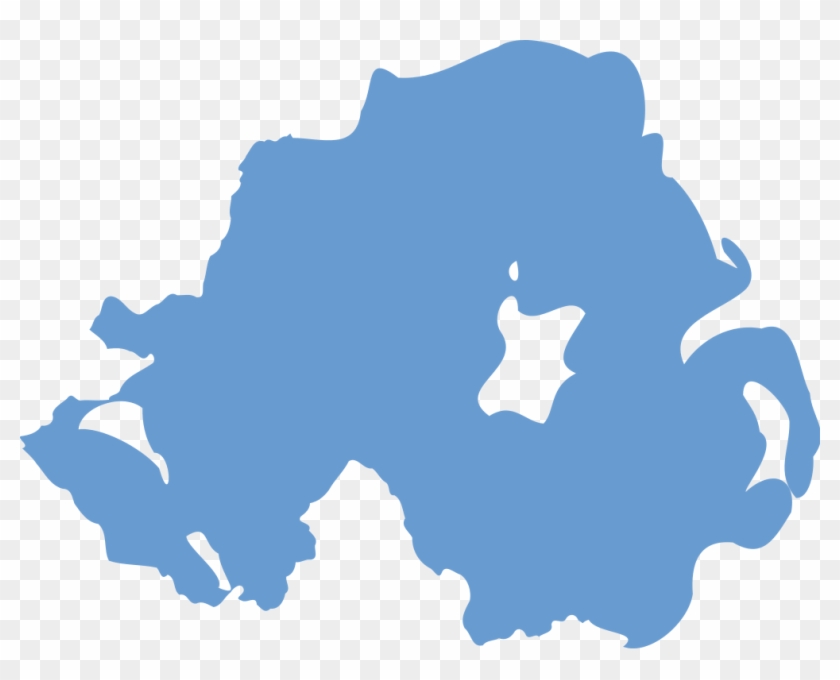 840x680 Northern Ireland Outline In Blue