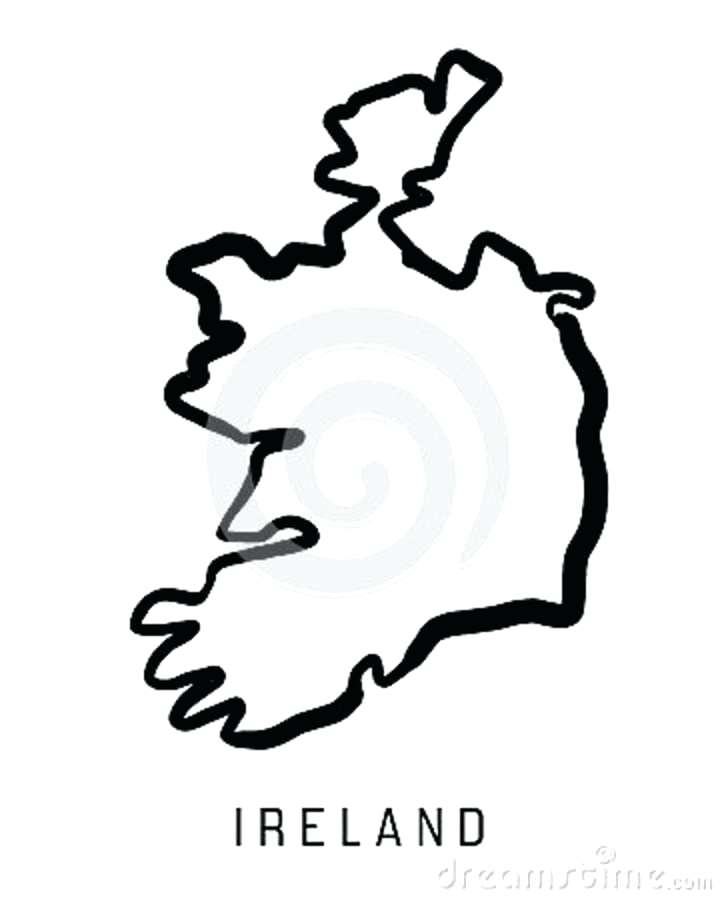 720x900 Outline Map Of Ireland Republic Of Map Outline Smooth Country