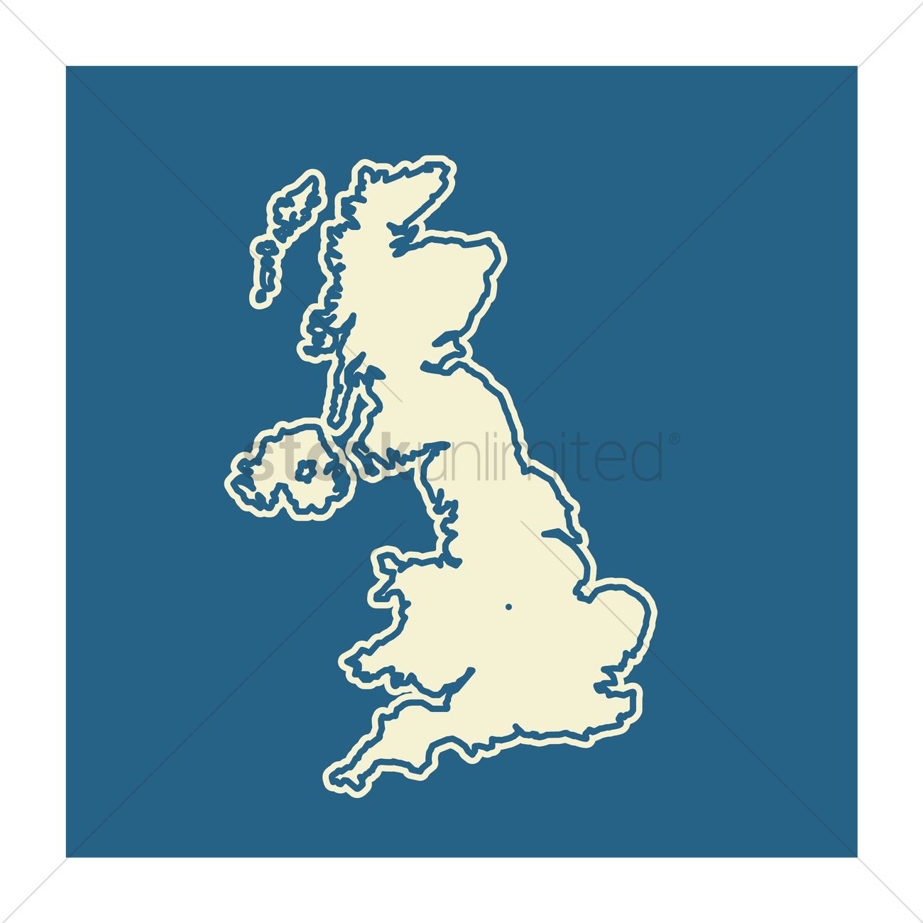 1300x1300 United Kingdom Of Great Britain And Northern Ireland Map Vector