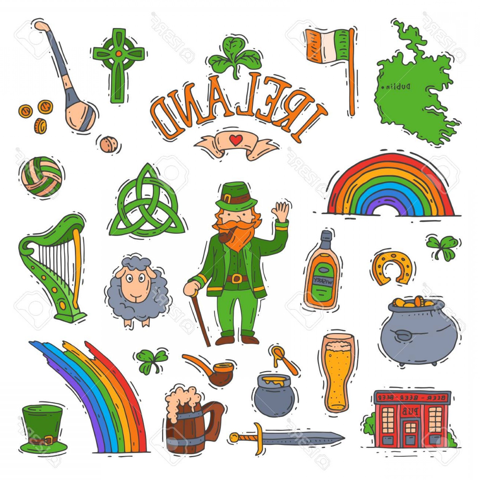 Ireland Vector at Vectorified.com | Collection of Ireland Vector free ...