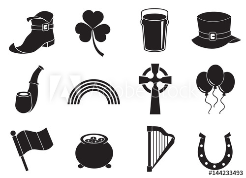 500x361 Symbols Of Ireland Vector Icon Set