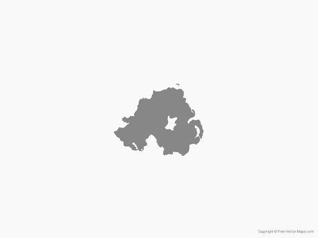 460x345 Vector Map Of Northern Ireland