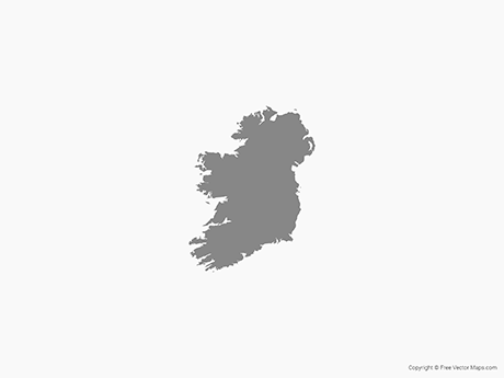 460x345 Vector Maps Of Ireland Free Vector Maps