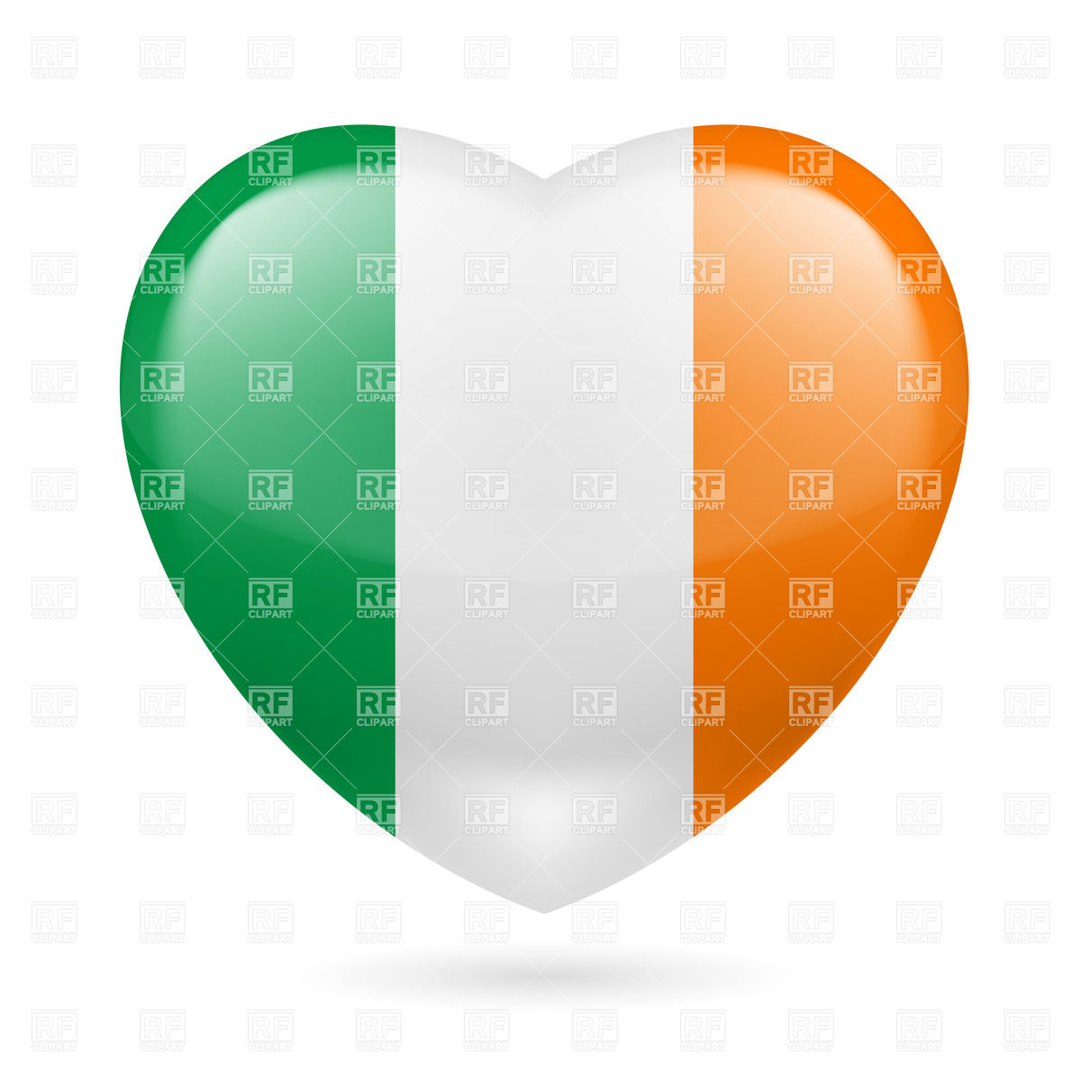 1200x1200 Heart With Irish Flag Colors I Love Ireland Vector Image Of Signs