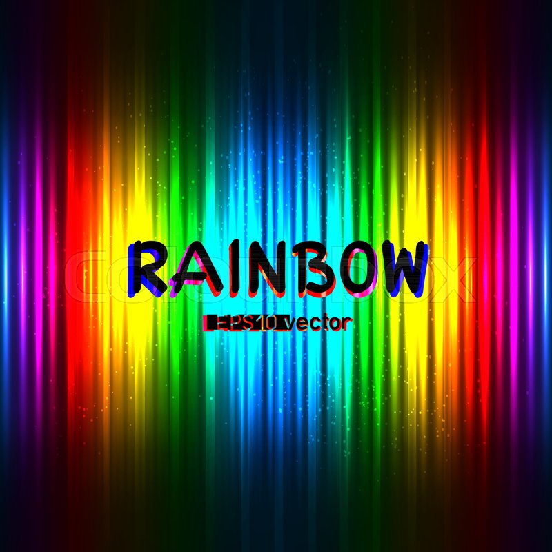 800x800 Rainbow Striped Color Lights Template Stock Vector Colourbox
