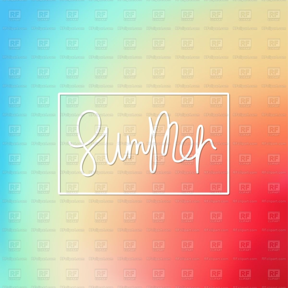1200x1200 Summer Trendy Lettering And Bright Iridescent Gradient Background
