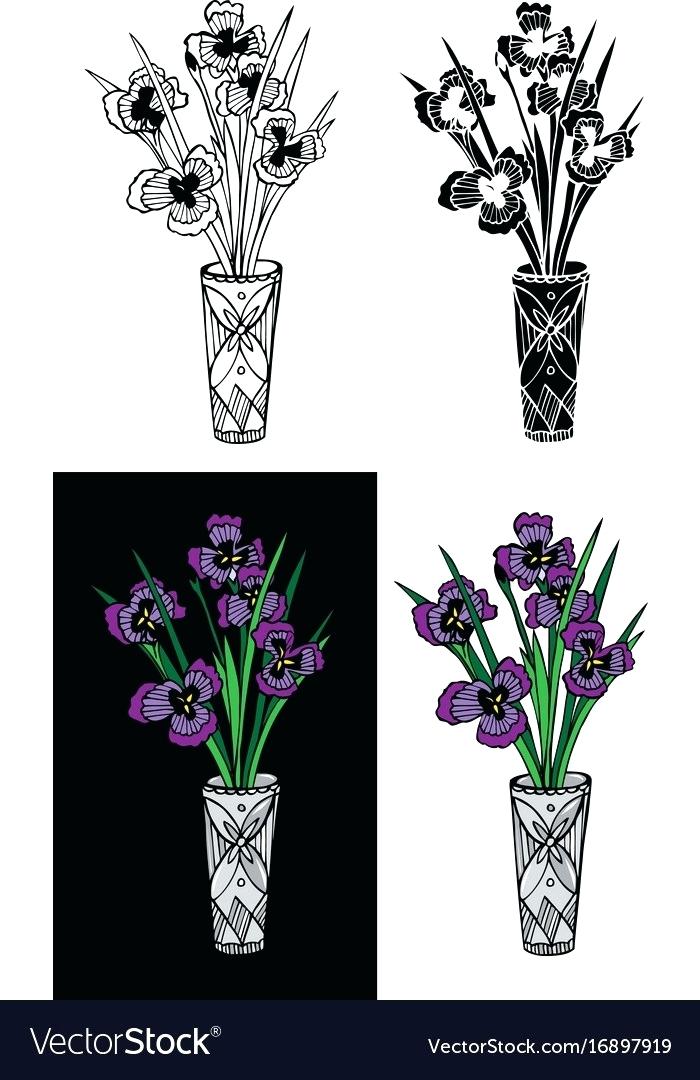 700x1080 Free Vector Clip Art Black And White Flowers Iris