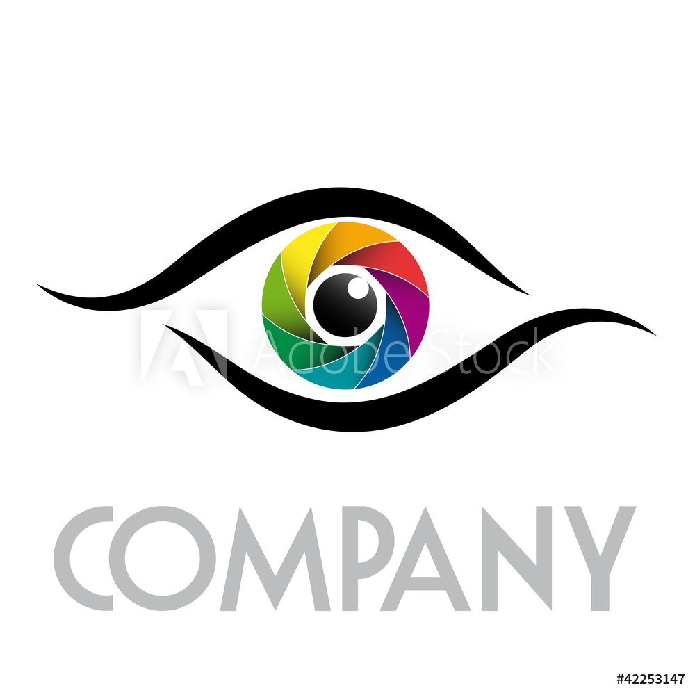 1000x1000 Photo Art Print Logo Rainbow Eye, Iris