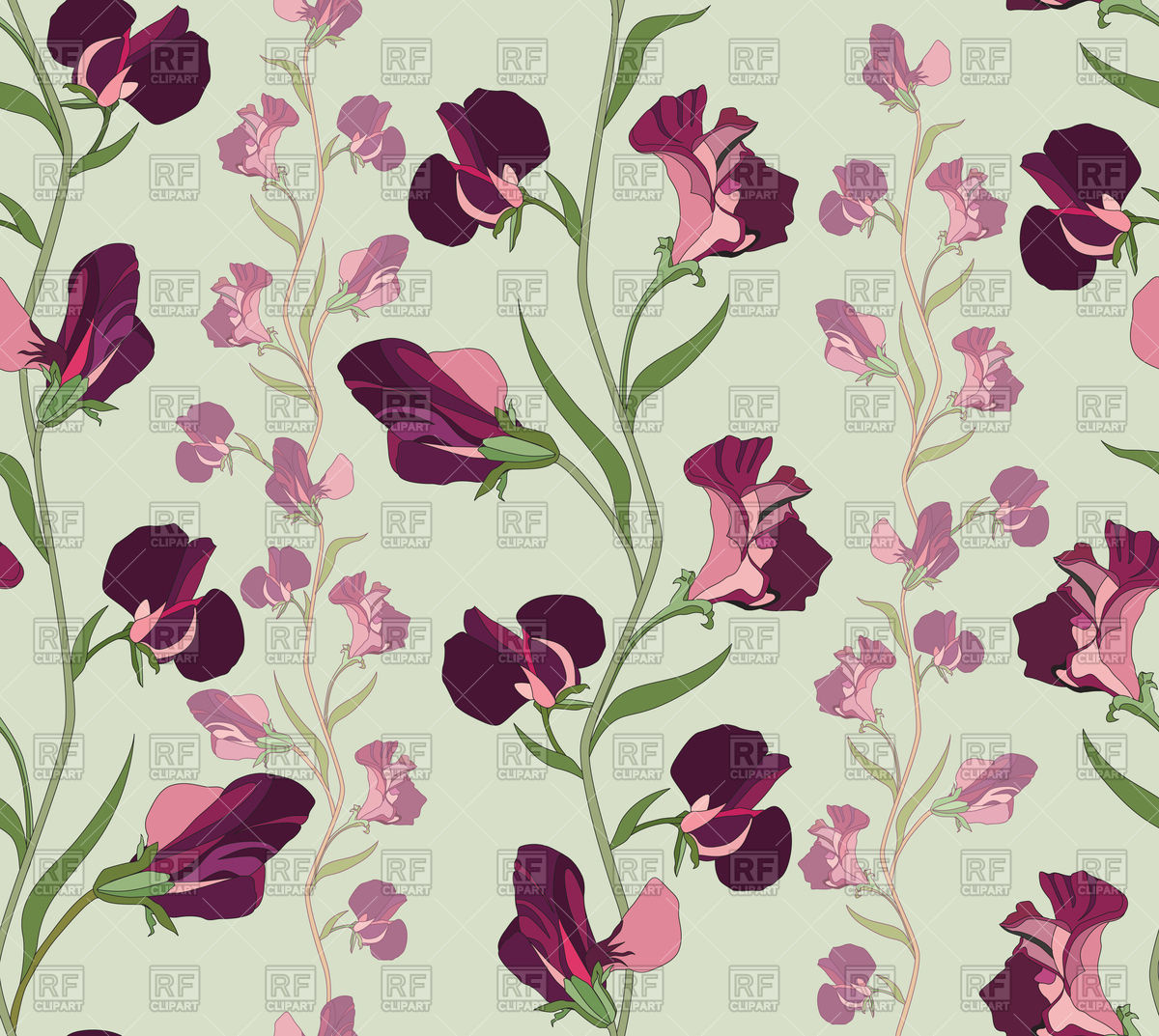 1200x1073 Floral Seamless Pattern With Iris Vector Image Of Backgrounds